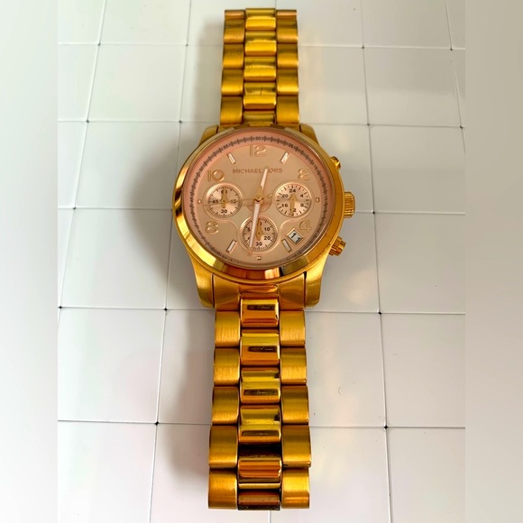 Michael Kors Accessories Michael Kors Womens Oversized Gold Watch
